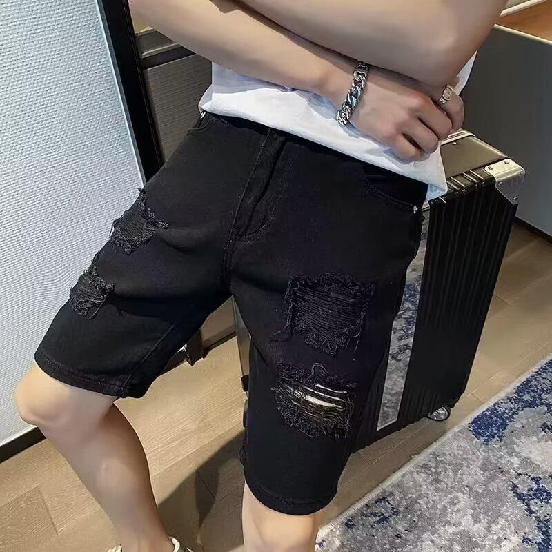 Джинсы JYL Мужские Жаккардовые Стиль Уличный Cleanfit Стирка Прямые Клеш Деним 28 легкий стальной синий