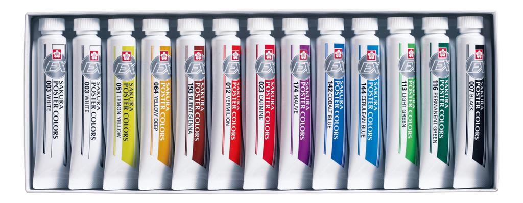 Sakura Poster Color EX 12 Colors X 13 Pens PEW13 Cray-Pas