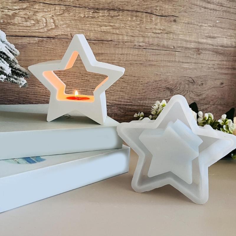 DIY Castings Mould Candlestick Candle Holder Molds Silicone Craft Molds Pendants Decorations 3D Candlestick Making Molds