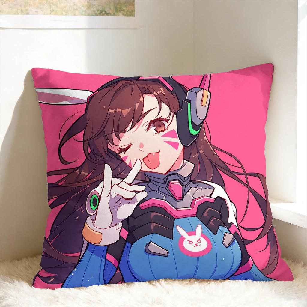 O-OverwatchES Pillow Case Square Pillow Cover Cute Funny Cushion Cover For Sofa Couch Bed Living Room