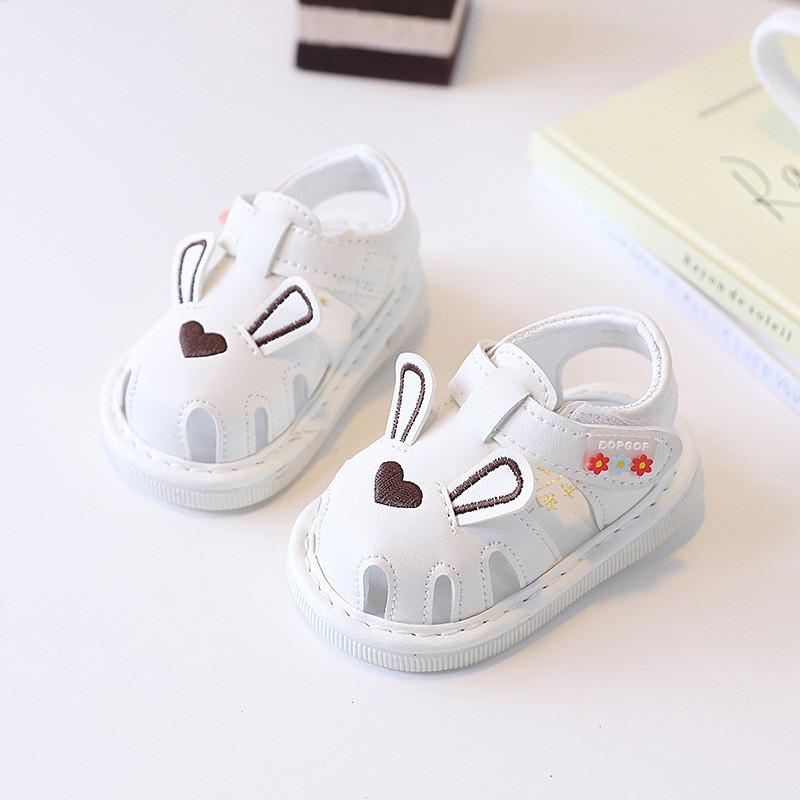 Cartoon Baby Girl Shoes With Soft Sole And Sound For Summer Toddler Footwear