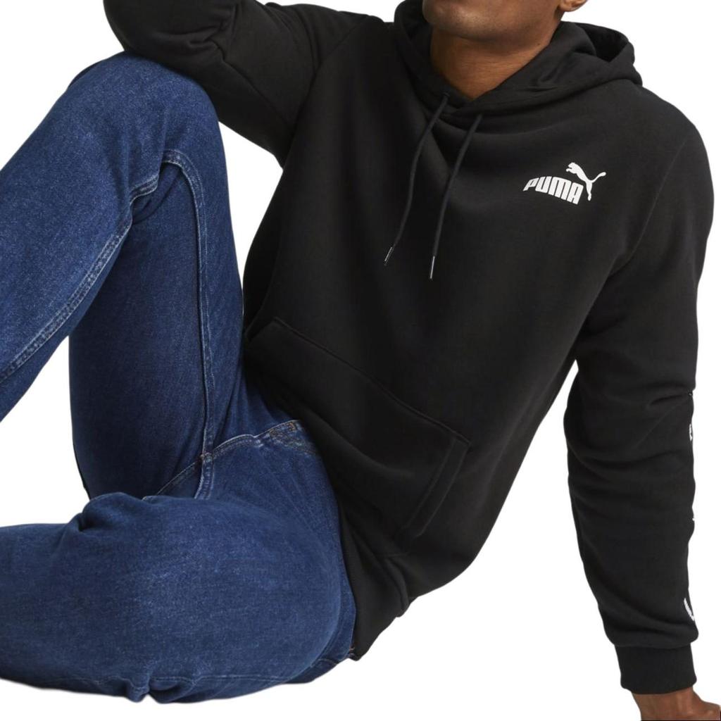 Puma Essential+ Sweat A Capuche Tape Homme Sweatshirt Men's Black 847385-01