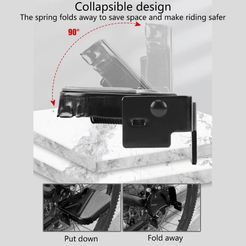 1 Pair of Bike Rear Pedals, Mini Bicycles Footrests Non-Slip Folding Bike Pegs