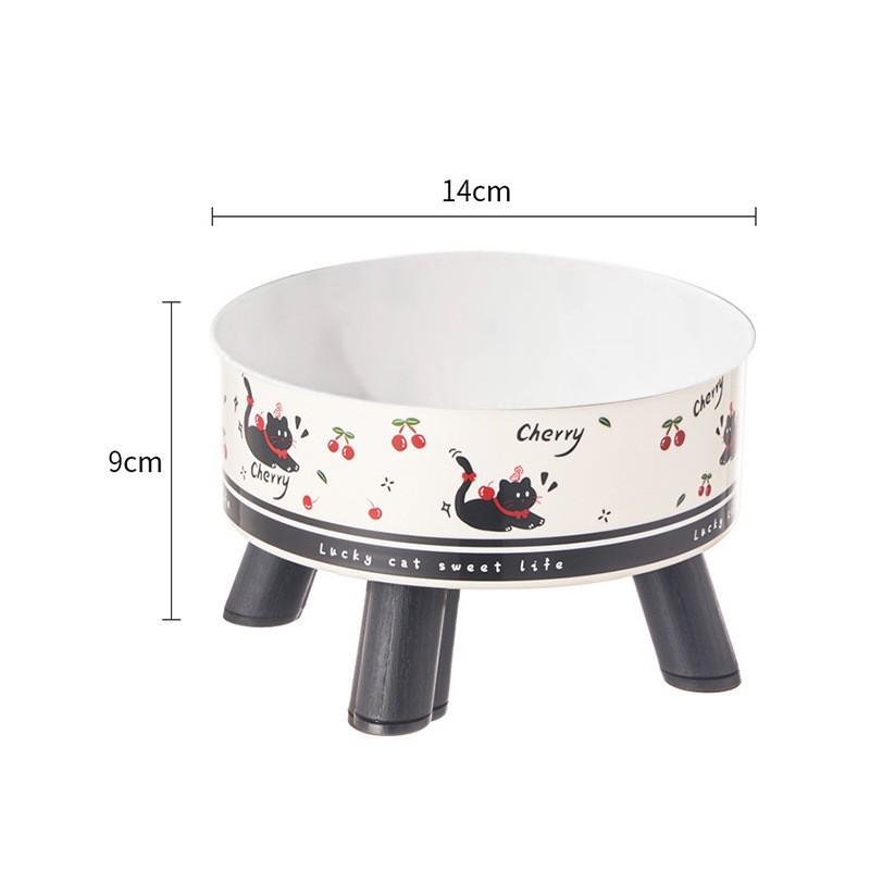 Non-Slip Stainless Steel Pet Bowl - High-Footed Design for Cat & Dog Neck Protection