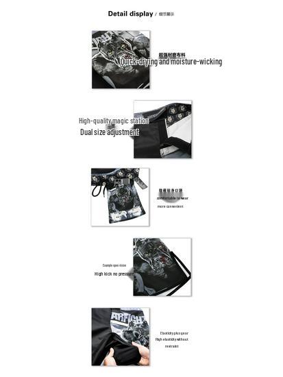 MMA Kamp Herren Schnelltrocknende Elastische Trainingsshorts - Verschleißfest für UFC, Boxen, Fitness