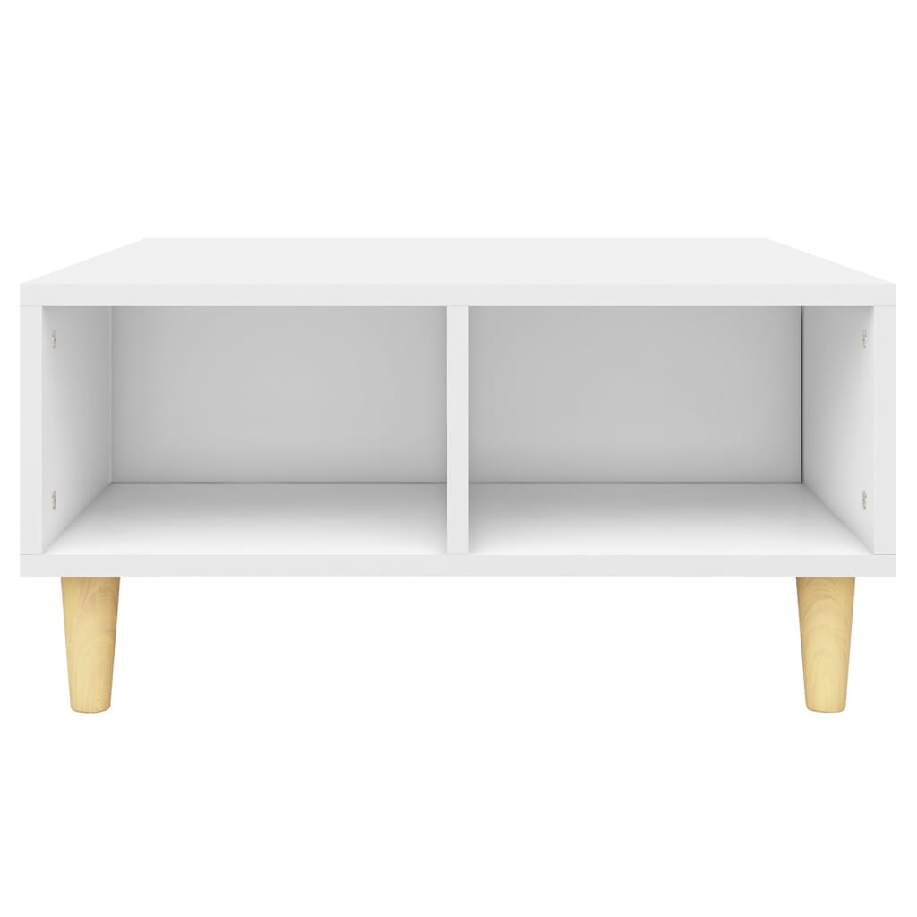 Coffee Table White 60 X 60 X 30 Cm Engineered Wood