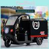Alloy Triwheel Delivery Vehicle Model Toy With Flashing Lights For Kids