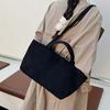 Large Capacity Tote Women Bag Retro Faux Suede Shoulder Bag Quitting Designer Bags for Women Handbag Commuting Shopper Purses