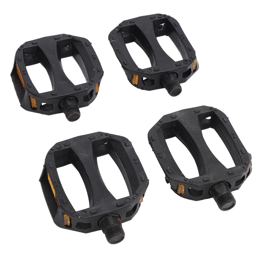 Pedal de bicicleta infantil antiderrapante com faixa refletora, rosca americana de 12 mm.