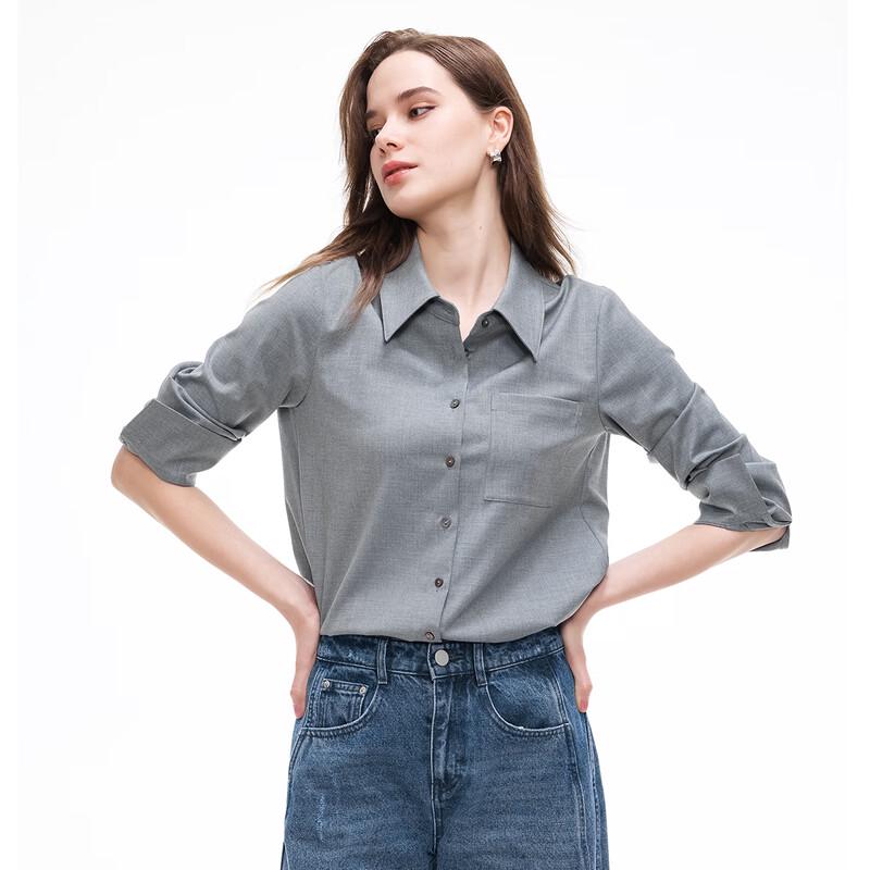 Elegant Commuter Long-Sleeve Blouse L