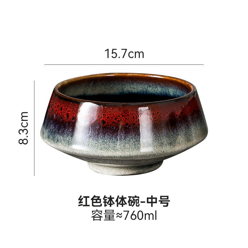 Japanese Retro Ramen Bowl Household Salad Rice Soup Restaurant Food Decoration Ceramic Kitchen Tableware
