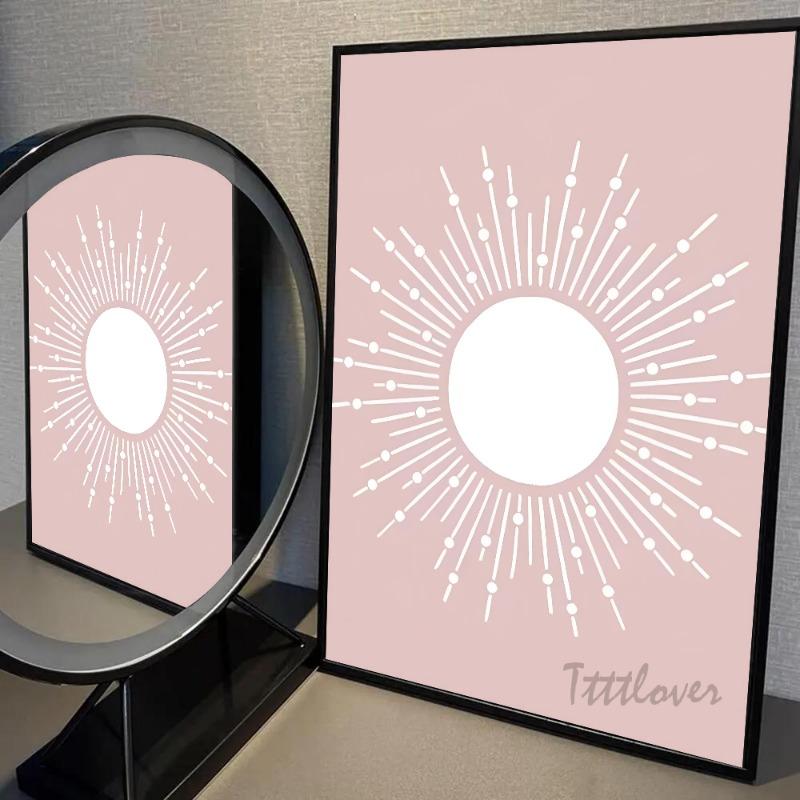 1ks Růžový Motýl Slunce Duha Sedmikráska Plakát Papírový Tisk Domov Ložnice Vstup Bar Kavárna Umělecká Malba Dekorace