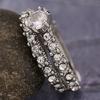 Jewelry, Women'S Round Diamond Set Fashion Pair Ring, Full Diamond Ring