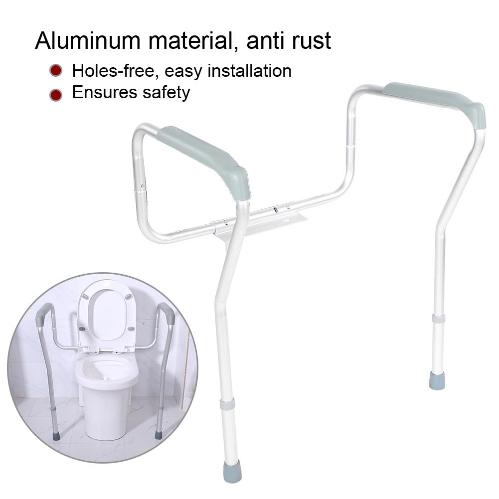 Anti-slip Bathroom Toilet Safety Rail Elderly Disabled Mobility Support Toilet Frame Adjustable