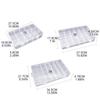 15/28/36 Grids Clear Organizer Box with Adjustable Dividers Compartment Organizer Clear Storage Container for Bead