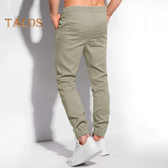 Herren-Sporthose mit Taschen, Knöchelband, einfarbig, Jogginghose mit Kordelzug und elastischer Taille für den täglichen Gebrauch im Freien und bei der Arbeit