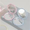 Travel Makeup Mirror Foldable Design With Double Side Glass Reflection Portable Handheld Round Cosmetic Mirror Gift