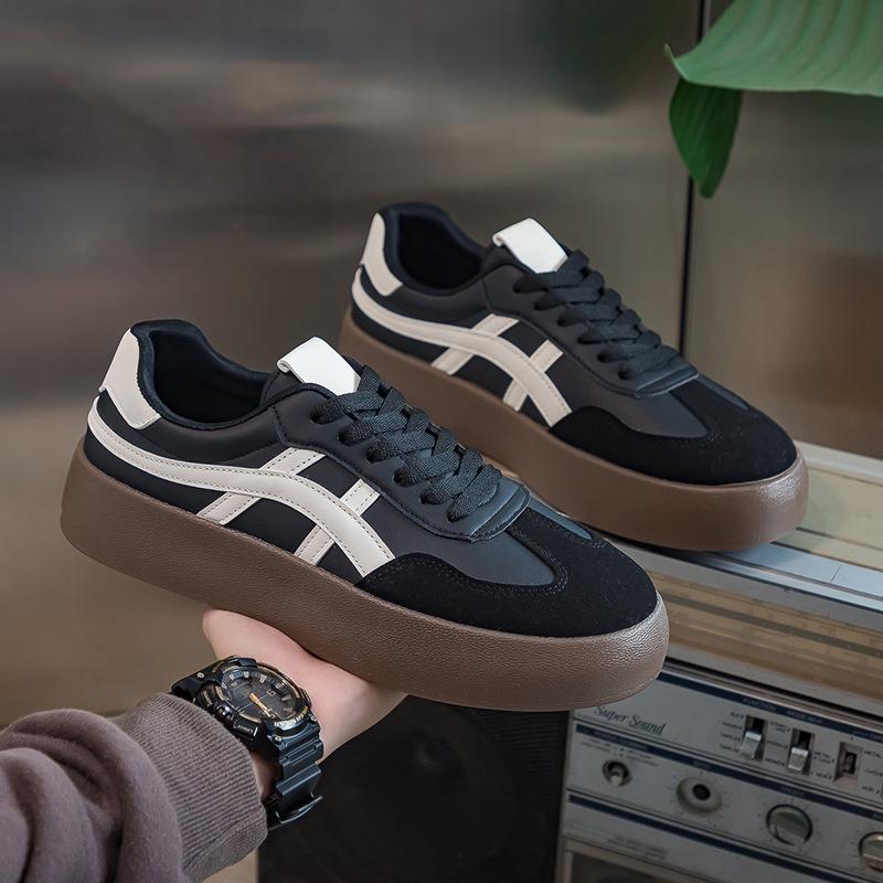 Retro Casual Couple Board Shoes Women's New Platform Student Shoes Versatile Fashion White Shoes 8861
