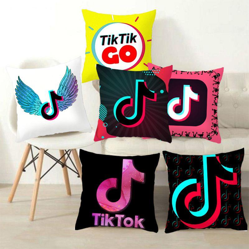 Cover Tiktok Cushion Decorative Soft Pillow Case Sofa Car Throw Protector 18inch