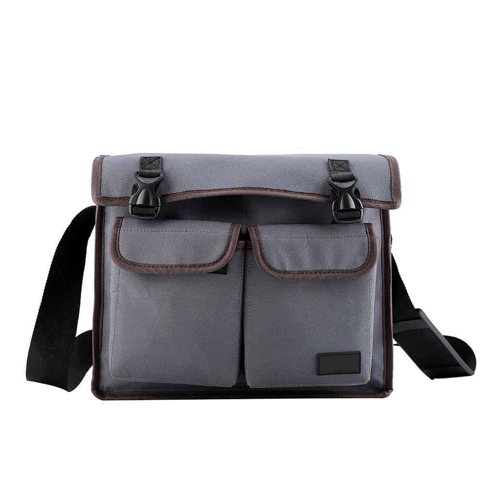 Thickened Oxford Cloth Tools Shoulder Bag Holder Organizer for Electrician Repairman (Gray)