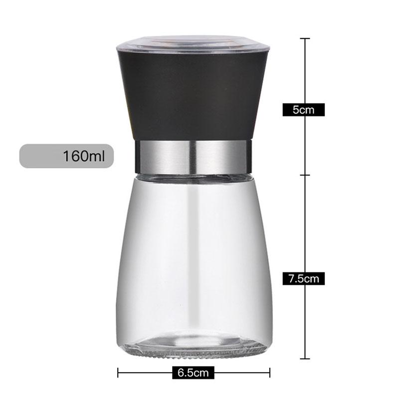 Manual Salt Pepper Mill Grinder Seasoning Bottle Spice Grinding Containers Adjustable Mill Shakers Kitchen Gadgets