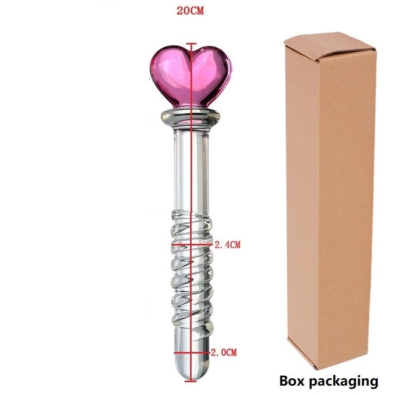 Glass Crystal Dildo Anal Plug Lesbian Sex Toy Vaginal Clitoral Stimulation Stick Smooth Sex Product For Female Masturbation