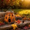 Resin Pumpkin Birdhouse Ornament for Halloween Decoration