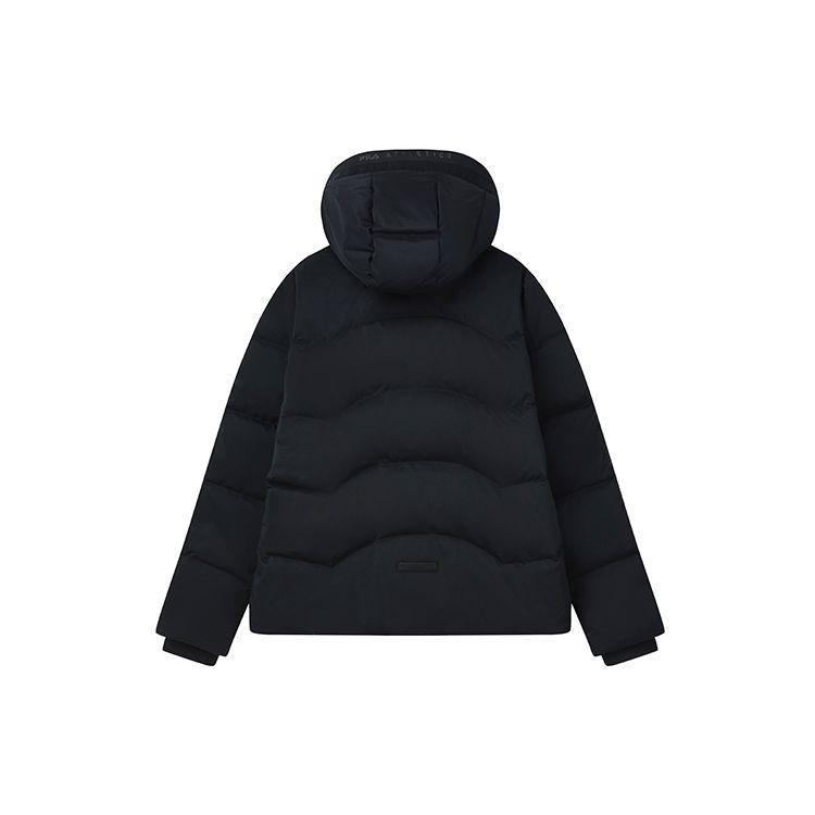 Fila Athletics Solid Color Sports Warm Hooded Down Jacket Winter Women outerwear Deep-Black A11W141902FBK