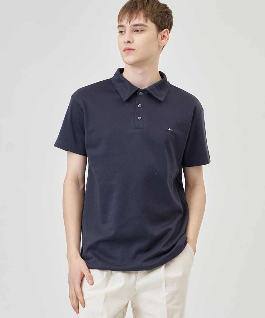 THE-ABON Basic Polo Shirt Navy