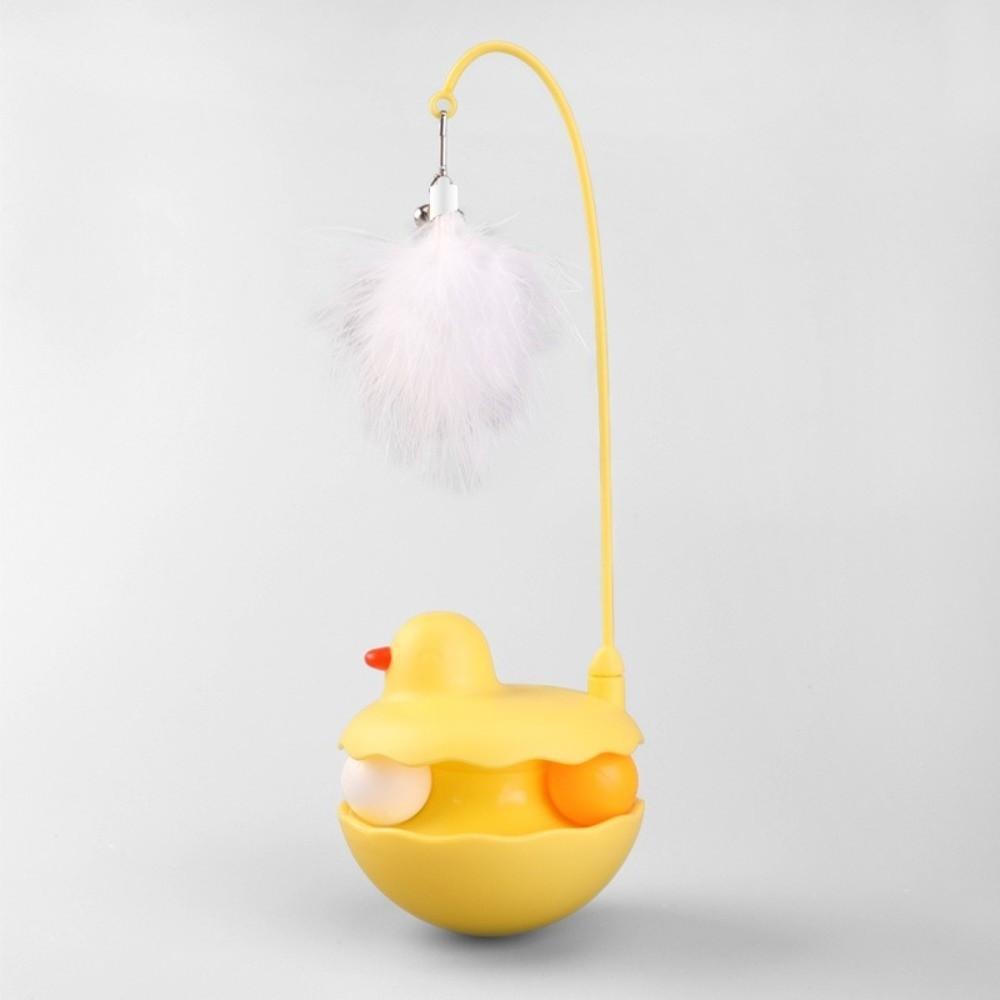 Anti-Bite Turntable Cat Teaser Toy with Removable Feathers & Bells Cat Toy  Pet Supplies