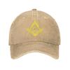 Freemason Masonic Denim Cap Casual Baseball Caps Adjustable Hat Summer Unisex Baseball Hats