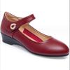 Fashion Women Fashion Comfort Buckle Strap Pumps Lady Casual Black Soft Leather Office High Heel Shoes Wedges Women Single Shoes