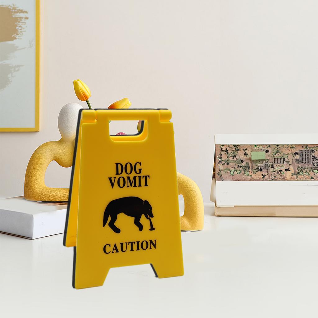 Humorous Cat Vomit Sign Desk Decoration Dogs Vomit Sign Perfect For Pet Owners And Animal Clinics Cat Humor Decors