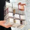 Compartment Flip Box Acrylic Transparent Display Box Card Kpop Photocard Storage Box Photo Card Organizer