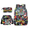 Cartoon abstract Shanhaijing primary school students and teenagers backpack schoolbag tongtongsahur three-piece set L
