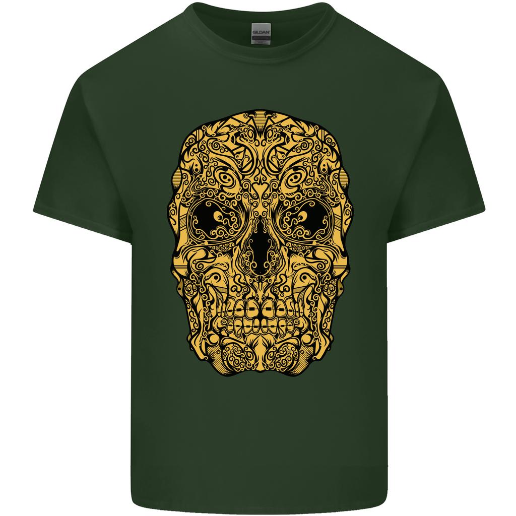 Ethnic Skull Gothic Tribal Demon Unisexs Light Cotton TShirt