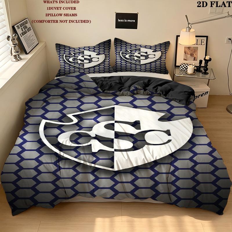 Club Sport Cartagines Pattern Bedding Set Quilt Cover Pillowcase Home Decor Gift (1 * duvet cover + 2 * pillowcase, without core)