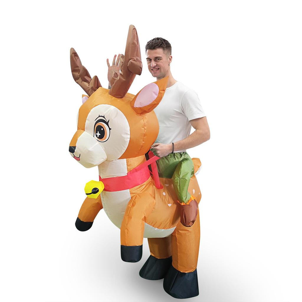 Halloween Santa Claus Snowman Reindeer Inflatable Costume - Christmas Tree Gingerbread Man Outfit