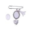 Cabochon Ovale in Vetro Spilla da Bottoniera Fascini per Bouquet Kit per la Realizzazione di Spille Fai-da-te