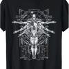 Futuristic Robot Skeleton T Shirt Cyberpunk Gear Circuit Sci Fi Graphic Tee