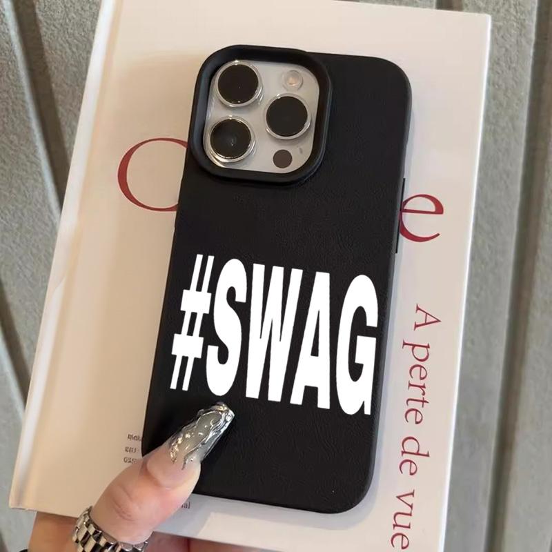 Luxury English S-SWAG Phone Case For iPhone 17 Pro 16 15 14 13 12 11 Pro Max 16e 17 Air 15 14 Plus X XR XS Max Shockproof Cover