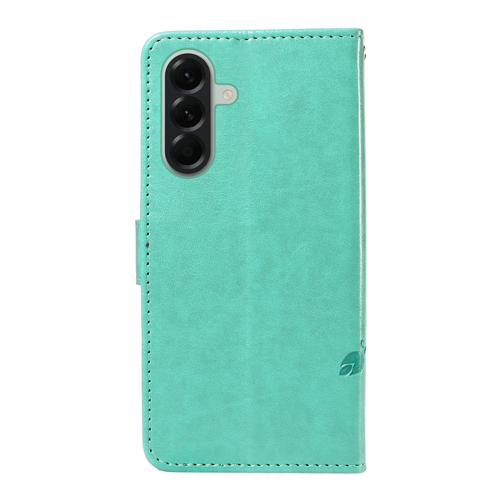 For Samsung Galaxy A57 5G PU Leather Cases Flower Pattern Wallet Stand Phone Cover with Strap