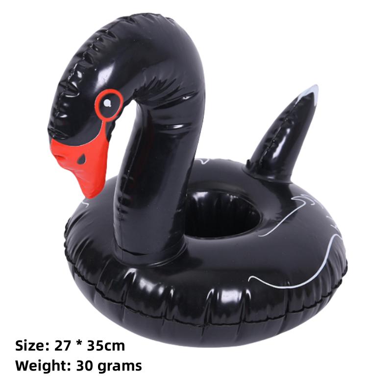 1Pcs Floating Cup Lnflatable Flamingo Beverage Cup Holder Swimming Pool Coaster Floating Device Pink Toy Beverage Holder