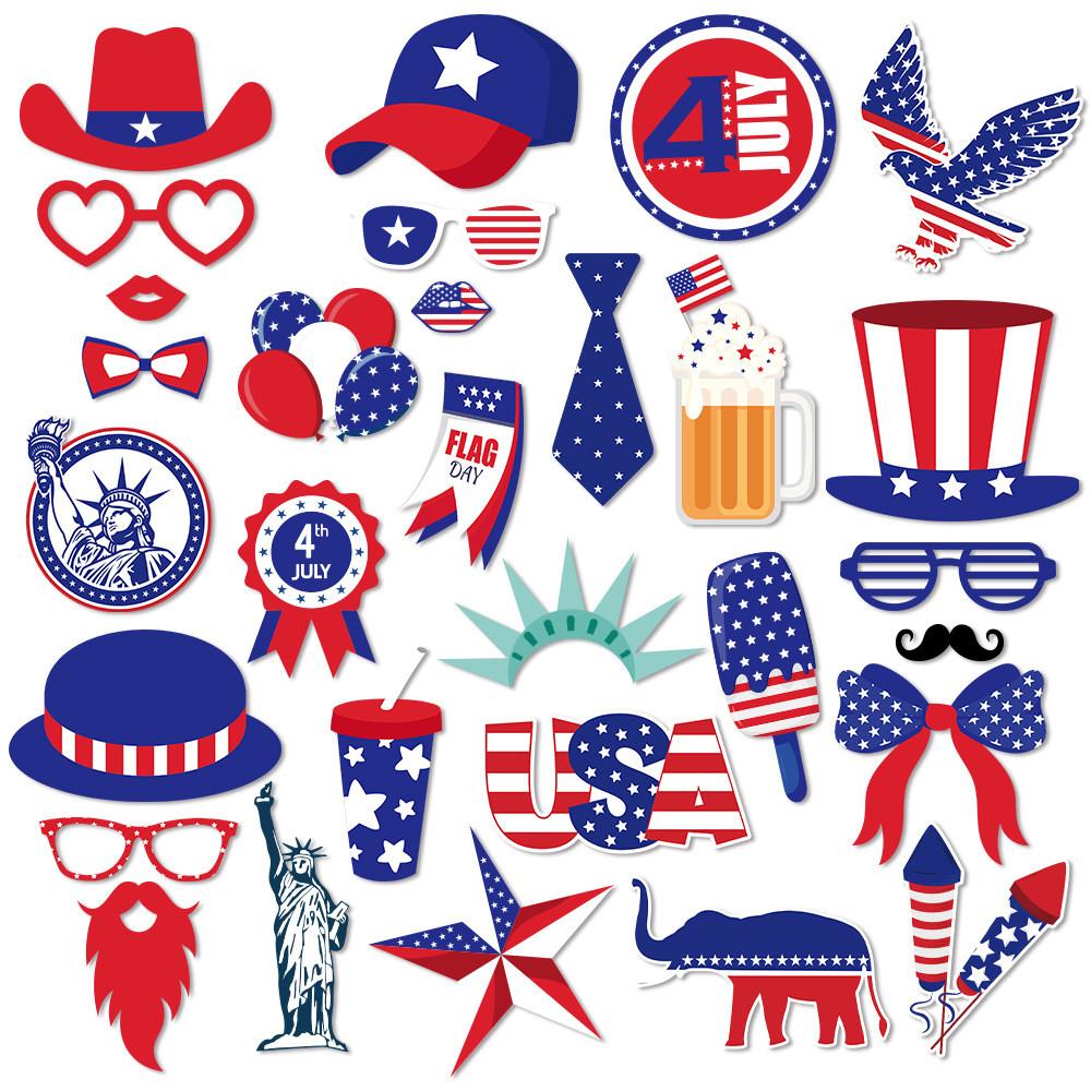 Day Theme Independence Star Pattern Creativity Party Decor Paper Props Photo