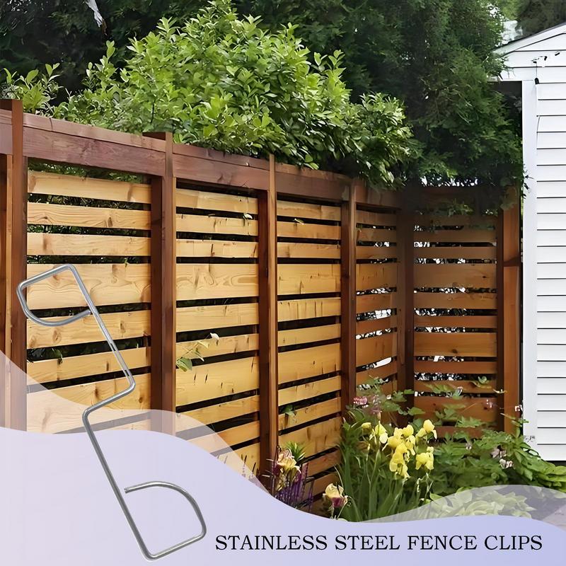 Stainless Steel Fence Clips 25Pcs/set Anti-vibration Garden Post Tensioning Clamps For Agricultural Farm Highway