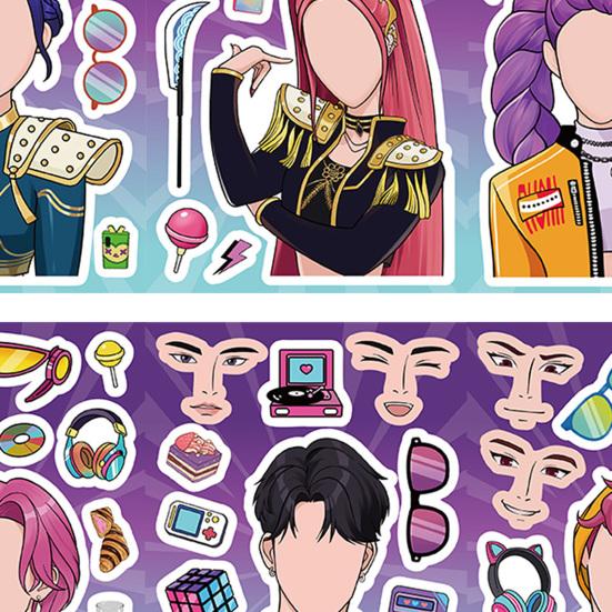 Yapboz Çıkartmaları Çok Karakterli Kendin Yap Çıkartmalar Cüzdanlar İçin Mobil Kılıfları Defterler Yaratıcı Dekorasyon Ve Kişiselleştirilmiş Aksesuarlar