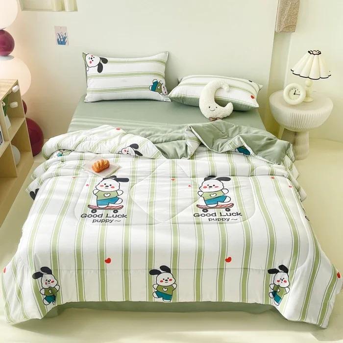 

восковой маленький хлопок корейская версия летнее прохладное одеяло комплект из четырех предметов дышащее тонкое летнее одеяло одеяло на четыре сезона комплект наполнителя для одеяла 1.2m sheet 3pcs