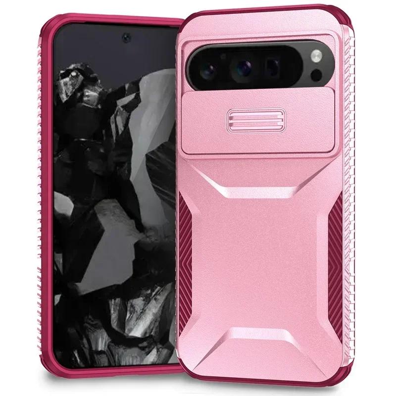 Case for Google Pixel 9 Pro XL Antiskid Cover Sliding Camera Lens Protector Hard Phone Case for Google Pixel 9A 8Pro 7 Pro Shell