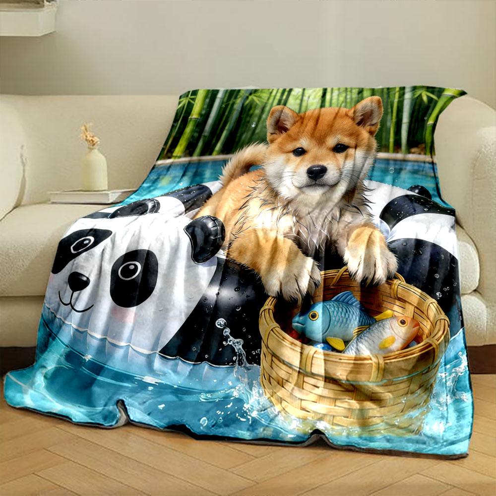 Animals In The Pool Blanket Warm Soft Fluffy Kids and Adults Sofa Bed Throw Blanket Outdoor Travel Camping RV Multi Size