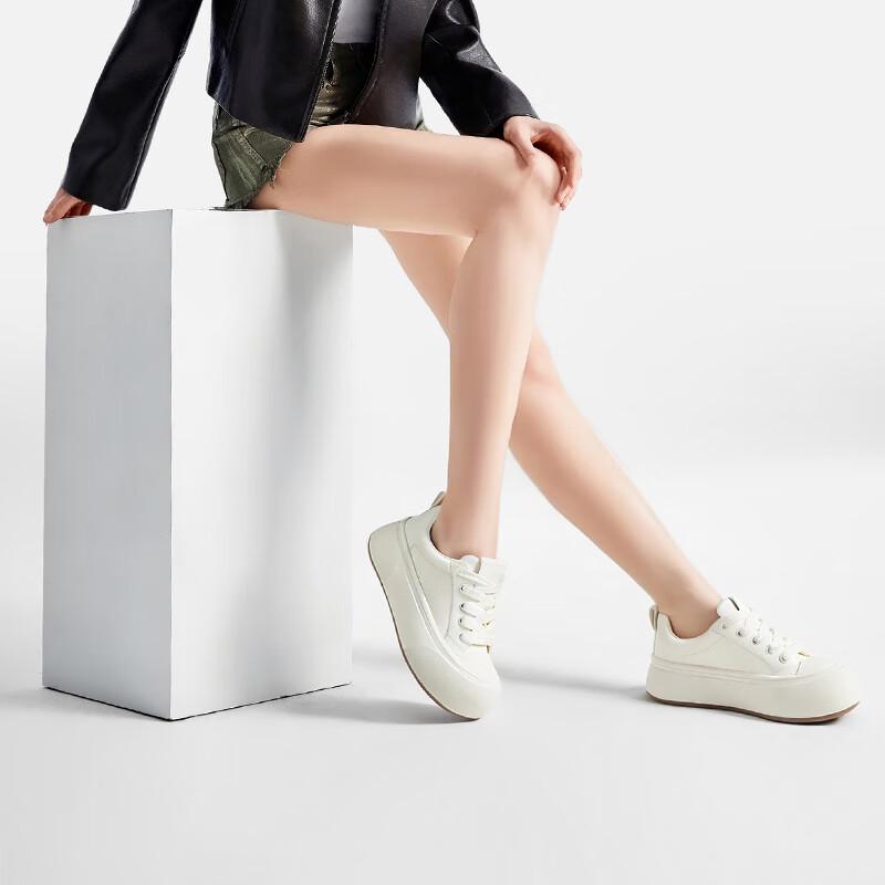 CHERY KALLY Women s Platform Leather Casual Sneakers 38